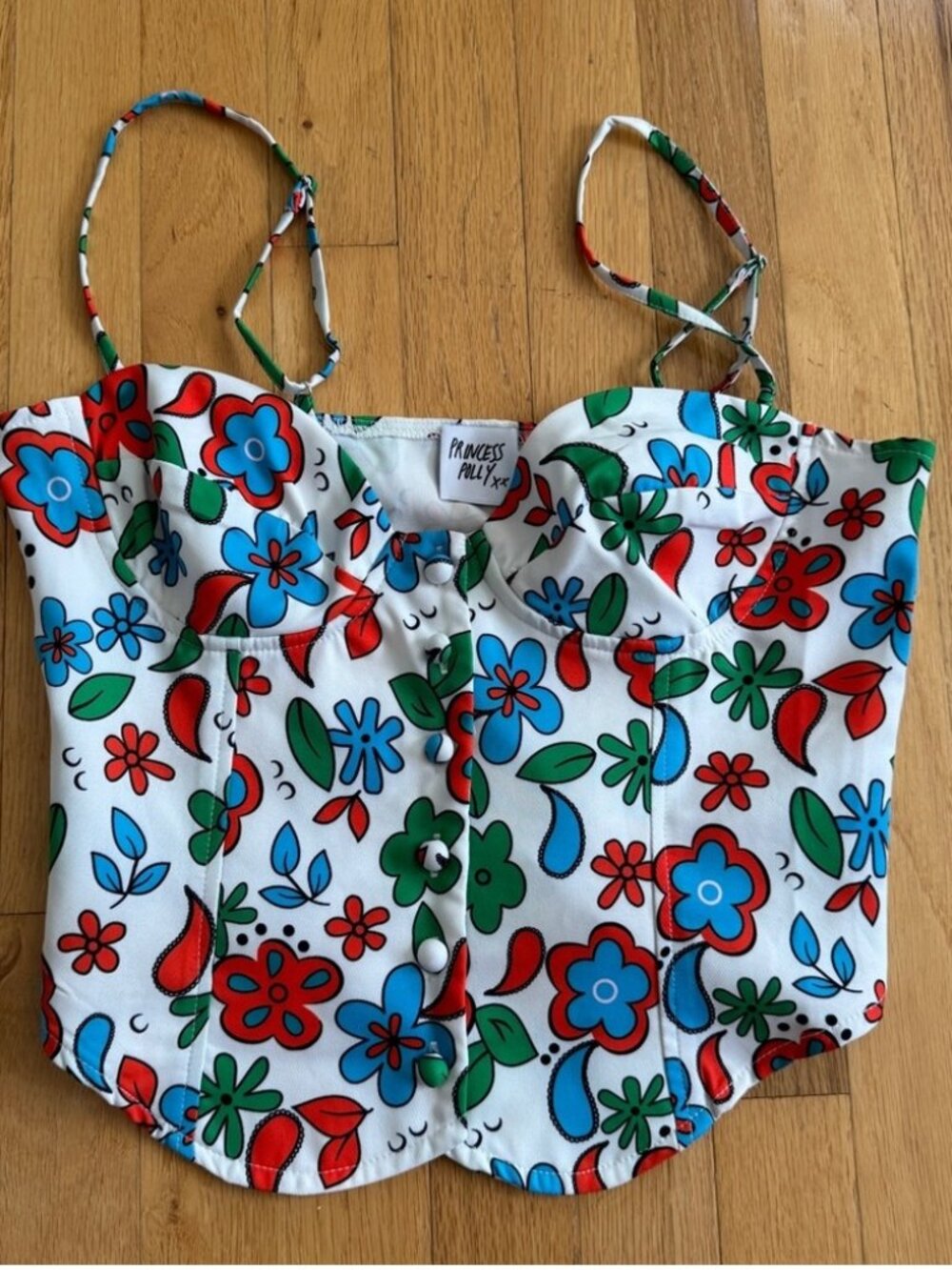 Floral Corset Bustier Top US 6